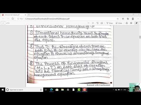 Dimensional and Model Analysis and Dimensionless Numbers