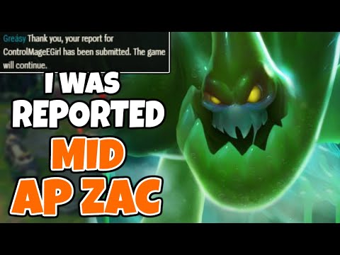 I got REPORTED for picking AP ZAC MID, then they honored me for CARRYING THEM | Challenger Zac Mid