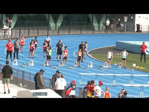 U13 Boys 80m Hurdles Heat 5: 2021 State Combined Events Championships // LAVicTV