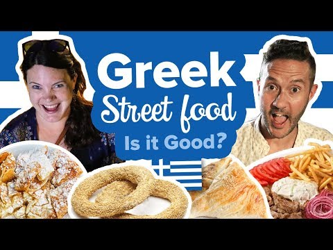 Eating Greek Street Food in Thessaloniki Greece 😋