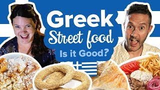 Eating Greek Street Food in Thessaloniki Greece 😋