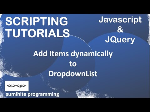 Javascript Tutorial Jquery Tutorial Add Items To Dropdownlist In Javascript And Jquery