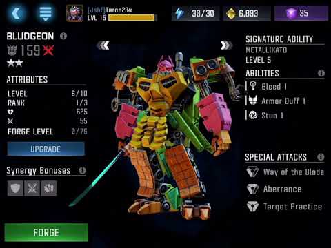 Transformers forged to fight 2 star Bludgeon: Special Attacks, Abilities and Synergy Bonuses