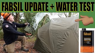 Fabsil update & water test / waterproof bivvy / carp fishing