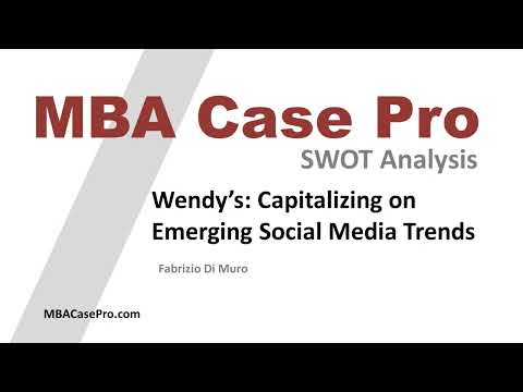 Wendy's: Capitalizing Emerging Social Media Trends | Case Study Solution SWOT | MBACasePro.com Free