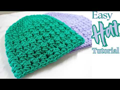 Bean Stitch Hat - Easy Crochet Tutorial for Beginners!