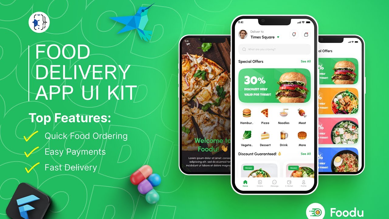 The #1 Flutter Food Delivery App UI Overview | Food App Source Code