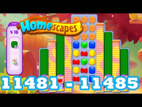 Homescapes Level 11481 - 11485 HD 3 - match puzzle Gameplay | android | IOS | 11482 | 11483 | 11484