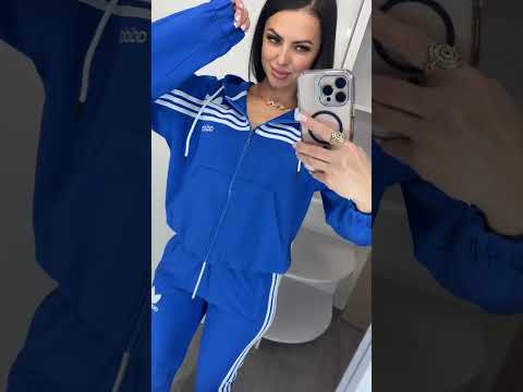 Жіночий спортивний оверсайз костюм Adidas з лампасами три смужки синій (Адідас трикотаж двонитка Туреччина) - фото 1 - id-p2977731716