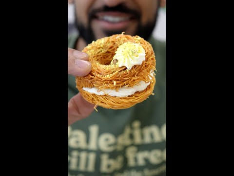 How to Make Knafeh DONUT (Palestinian Fusion?)