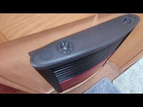 How to operate the heating and hot water in the caravan