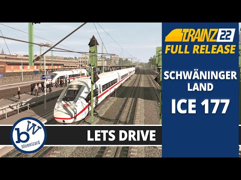 Trainz 22 FULL RELEASE - Lets Drive the ICE 177 session on the Schwäninger Land Route
