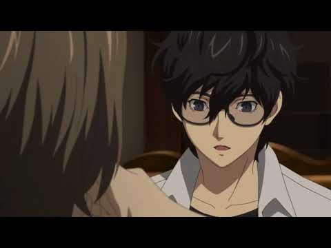 Joker and Akechi play chess