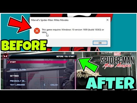 Marvel Spider Man Miles Morales This Game Requires Windows 10 Version 1909 or Later | Run Error Fix