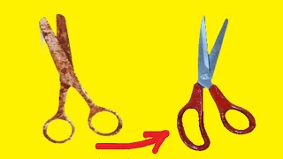 Como restaurar tesoura velha, IDÉIA DE RESTAURAR TESOURA VELHA! FICOU NOVA!