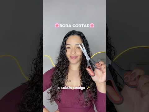 Meu corte de cabelo em camadas com base em U | cortando cabelo cacheado #cacheado #cachos