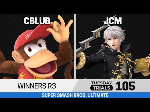 Tuesday Trials 105 SSBU Winners R3 - CBlub (Diddy Kong) vs Jcm (Robin)