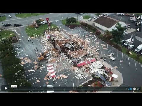 Video captures huge explosion leveling KFC (ASL - 7.13.19)