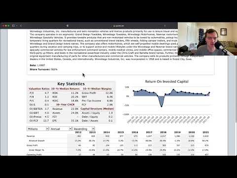 Winnebago Industries Stock Analysis (11 minute First Look) - $WGO