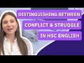 Distinguishing Between Conflict and Struggle in HSC English