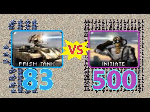 Prism Tanks vs Initiates - Red Alert 2