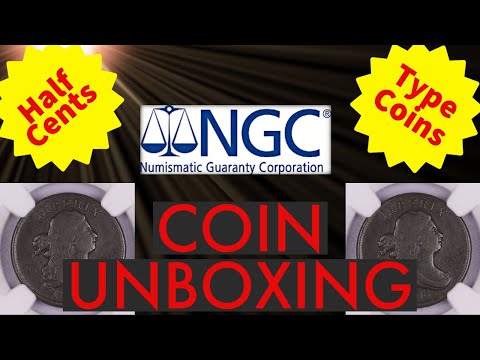 Bust Half Cent NGC Unboxing! Freshly Graded NGC Coins!