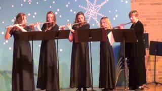 Garber:  Four Flute's  Playing.."Silver Bells & I Saw Mommy Kissing Santa Calaus" 12/13/2012