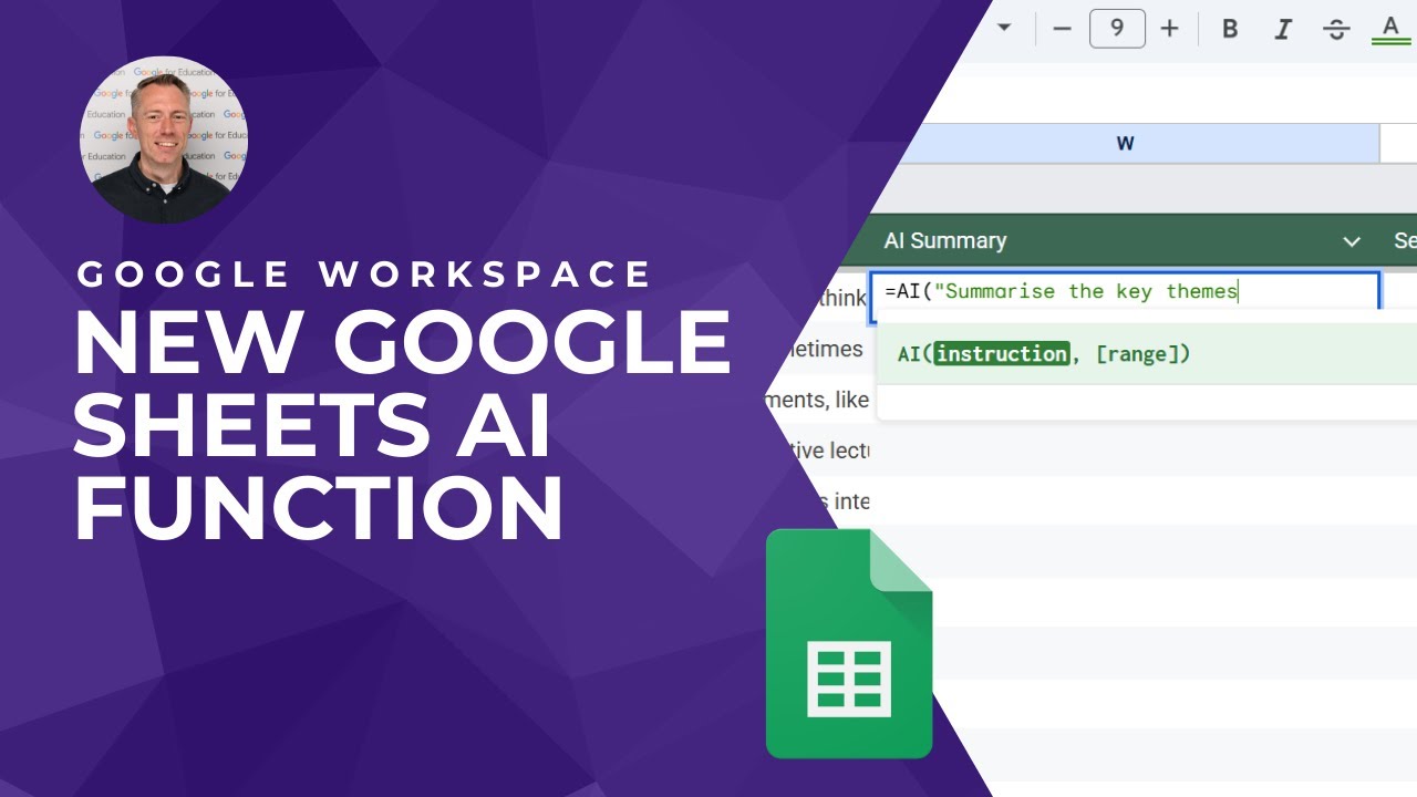 How to Use the NEW Google Sheets AI Function