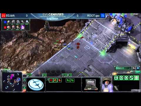EvilGeniuses MSI Master Cup Dec 2010 - Stacraft II - ROOT.Qxc (T) VS EG.Idra (Z) Part 1/4