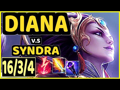 DIPLEX (DIANA) vs SYNDRA - 16/3/4 KDA MID GAMEPLAY - EUW Ranked MASTER
