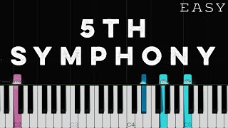 Beethoven - 5th Symphony (1st Theme)  EASY Piano T