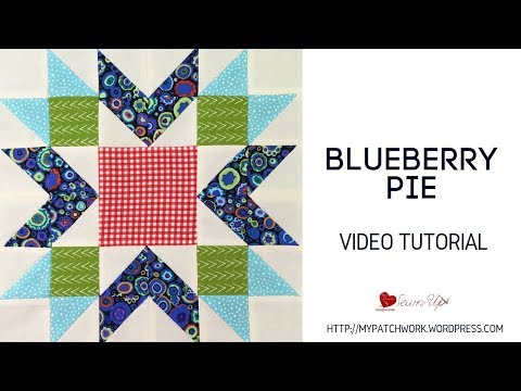 Blueberry pie quilt block - video tutorial