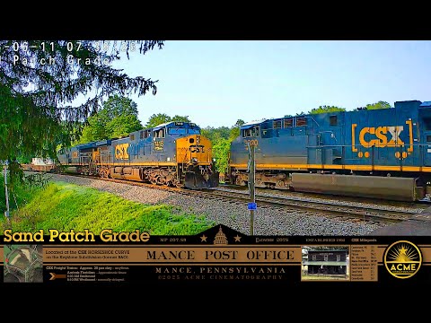 CSX Sand Patch Grade at the Mance Horseshoe Curve - "Mance Post Office" Live-Stream