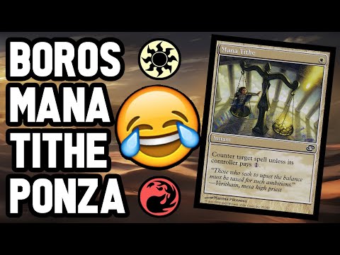 💥 BOROS MANA TITHE PONZA 💥 Super Annoying! 【 MTG Modern Gameplay 】