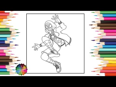Miles Morales with the Hoodie / spiderman Coloring Pages/ Samurai \  Elektronomia  [NCS Release]
