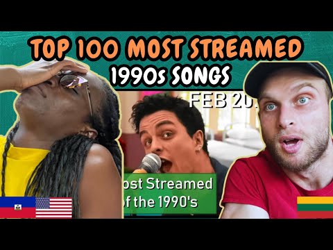REACTION TO Top 100 Most Streamed Songs of the 1990's [February 2025] | FIRST TIME WATCHING