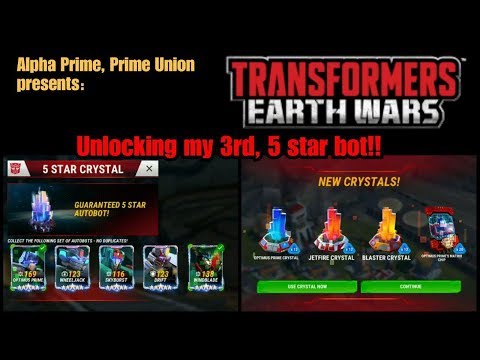 Transformers Earth Wars : Spring Bundle part 6... unlocking my 3rd, 5 star bot!! GC GIVEAWAY!!