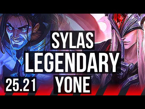 SYLAS vs YONE (TOP) | 17/0/6, 10 solo kills, Legendary | KR Master | 25.21