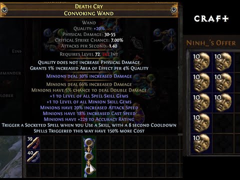 POE: Short Guide to Crafting an 80+ Divine Minion Wand (◆◆expensive)