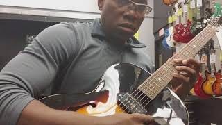 Video thumbnail for Loar  lh301T  through a Bugera  Amp by Minor7thb5