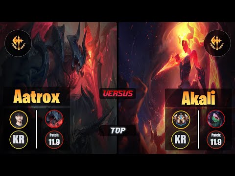 Roach AATROX (Top) [Conqueror] VS AKALI - Challenger KR Patch 11.9