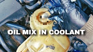 oil mixed with coolant? | How to clean cooling system