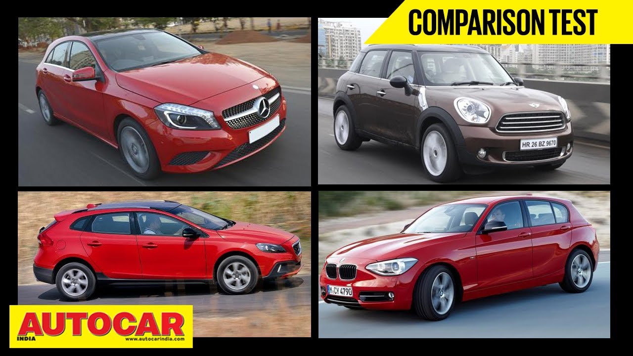 Merc A Class Diesel Vs Volvo V40  Vs Mini Countryman D | Comparison Test | Autocar India