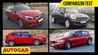 Merc A Class Diesel Vs Volvo V40  Vs Mini Countryman D | Comparison Test | Autocar India