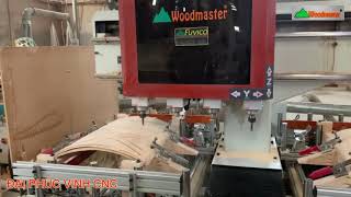 MÁY CNC MỘNG ÂM 4 Trục WOODMASTER Cắt Cnc làm tựa ghế ván Plywood tuyệt đẹp