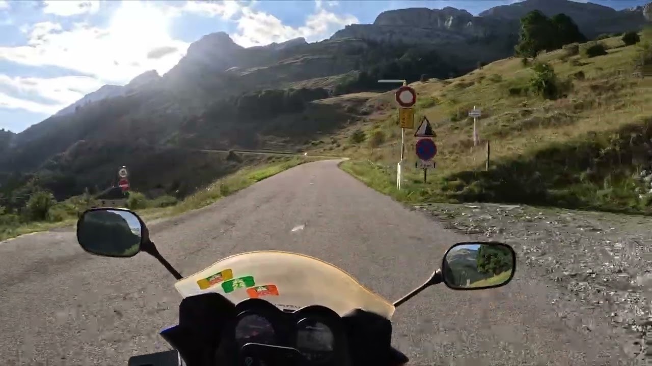 POV motorcycle French Alps