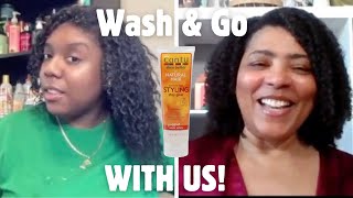 Cantu Stay Gel on TWO Hair Types 👀 | Wash N Go with @NaturalRaeRae  🧡