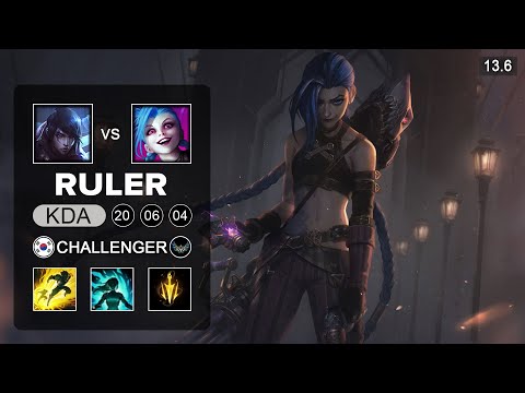 Ruler Jinx vs Aphelios ADC - KR Challenger - Patch 13.6 Season 13
