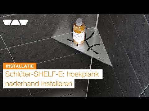 Schluter Shelf-E-S2 hoekplanchet 19,5x19,5cm - Wave - donker antraciet
