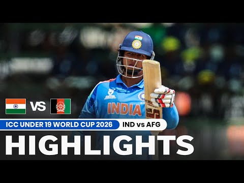 IND vs AFG Under 19 World Cup 2026 Semi-Final Match Highlights | India vs Afghanistan Highlight 2026